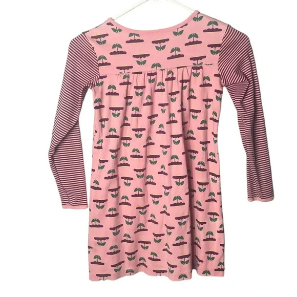 Hanna Andersson Girls Size 130 / US 8 Purple Floral Dress Long Sleeve Cotton - Picture 8 of 8